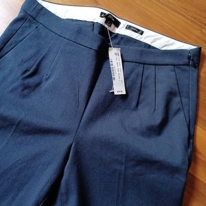 NWT J. Crew Martie pant sz4 slim crop pant, navy blue cotton w/ side zip